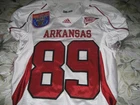 ARKANSAS LIBERTY BOWL game worn football jersey #89 ADIDAS SZ 40
