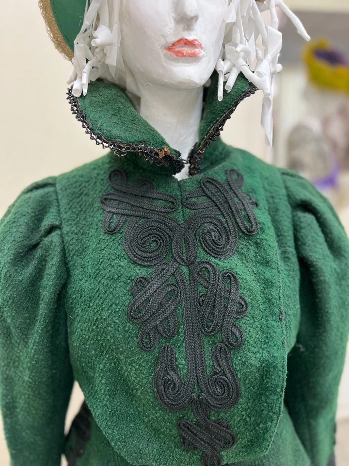 Antique bright green jacket. USA - 1890. - Image 4 of 4