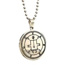 Vassago Pendant Sigil Spirit Necklace Lesser Key of Solomon Steel Jewellery