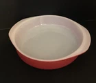 VTG Pyrex Flamingo Pink 8" Round Baking Casserole Dish #221 Ovenware *MINT*