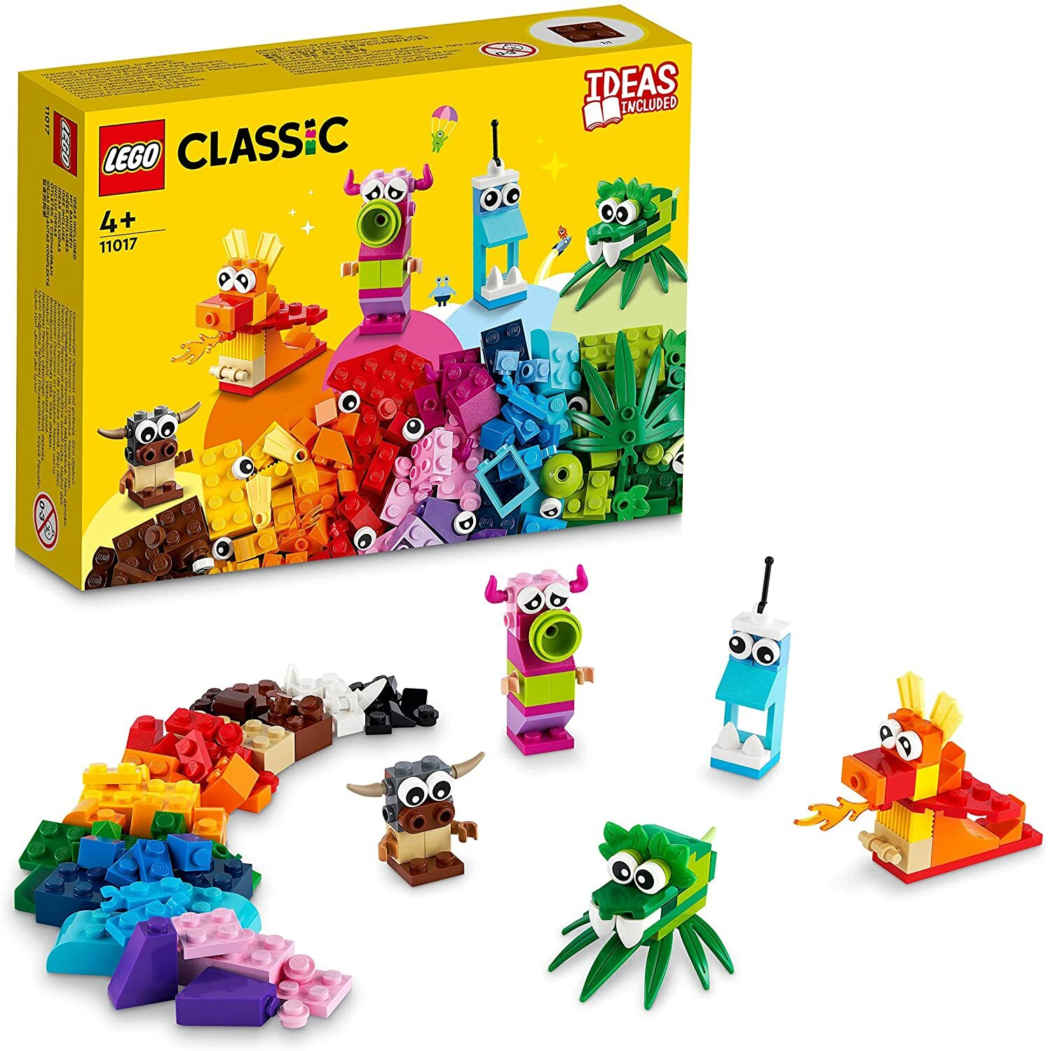 LEGO CLASSIC CREATIVE MONSTERS Block Building Toy 11017 с отслеживанием изменений
