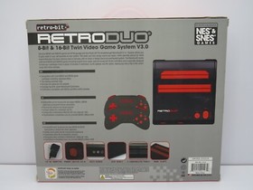 Retro-Bit RetroDuo Video Game Console 2 in 1 NES & SNES 8 Bit & 16 Bit Black Red