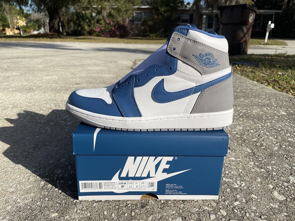 Size 9.5   Jordan 1 High OG True Blue    eBay