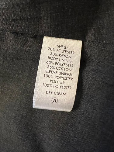 Calvin Klein Premium XXL Slim-Fit Wool Blend Gunmetal Down Quilted Blazer NWT - Picture 9 of 9