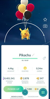   Pokémon Pikachu Spezielle Luftballons Bali Event 2024 Tausch #025 1. Gen Go 