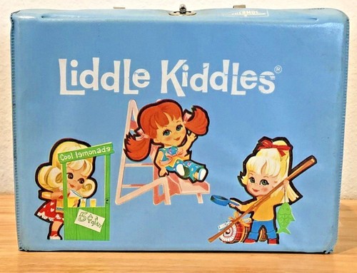 VINTAGE RARE HTF 1968 KING SEELEY MATTEL LIDDLE KIDDLES VINYL LUNCH BOX THERMOS - Picture 2 of 12