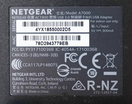 NETGEAR Nighthawk A7000 AC1900 Dual-Band WiFi USB Adapter - Afbeelding 6 van 6