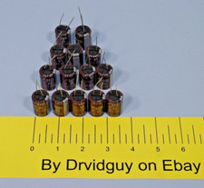 Lot of 14 Nippon Electrolytic Capacitors; 1000uF 50V; SXE Series; 105 c