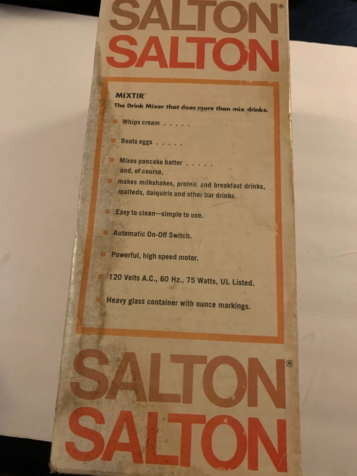 Mezclador de bebidas Salton Mixtir modelo MR-1 probado/funciona Foto 2 de 4