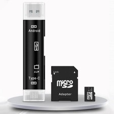 Type-C/USB OTG Card Reader Micro 32GB TF Card with SD Adapter for Phone MacBook