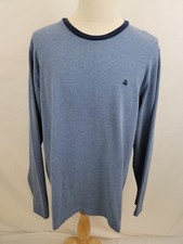 Brooks Brothers Fleece Logo Crewneck Sweatshirt Blue Men's XL