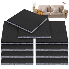 12 Pcs 3 Inch Non Slip Rubber Square Furniture Pads Floor Protectors for Sofa