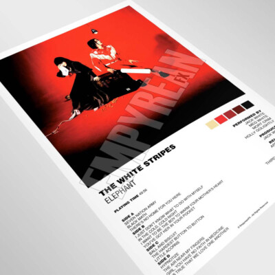 The White Stripes Elephant 2003 Vinyl Record LP Album Poster Art