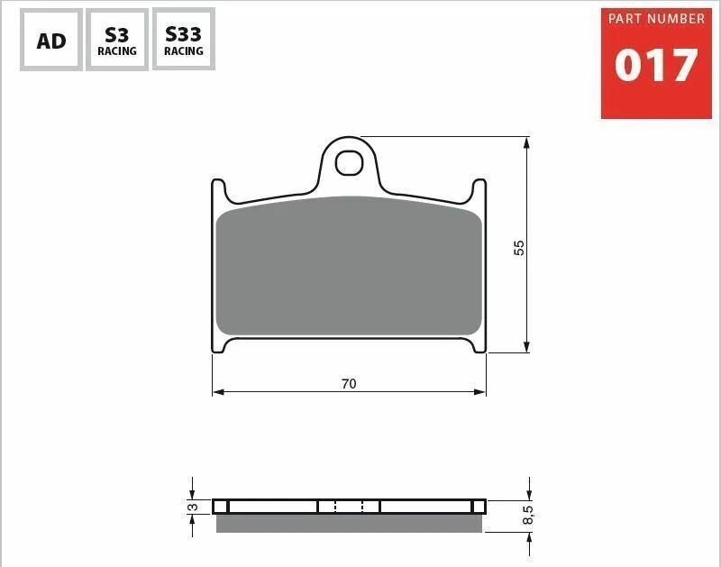 Pastillas de freno GOLDfren 017S3 doble delantero / FA145, FA236 Foto 2 de 2