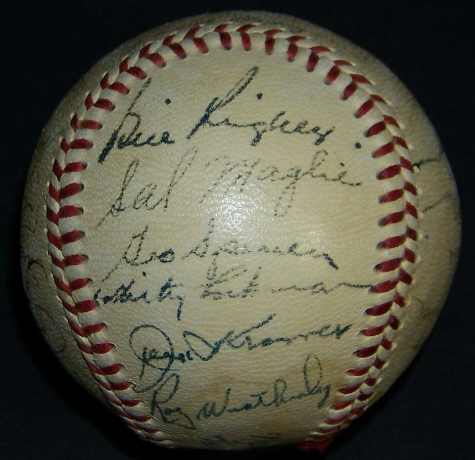 1950 NY Giants Team Signed Baseball Monte Irvin Bobby Thomson 24 Autos JSA LOA! - Image 4 of 4