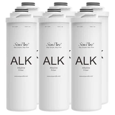SimPure T1-400ALK RO System Water Filter Alkaline pH+ Cartridges Replace 1-6Pack