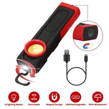Portable Flashlight LED Work Light Pocket Light Magnetic Flat EDC Flashlight US