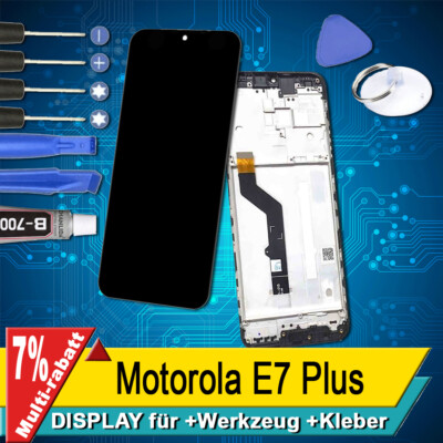 Display Für Motorola Moto E7 Plus XT2081 Komplettes Bildschirm Lcd Touch Rahmen+