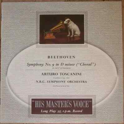 LP Beethoven Symphony No. 9 In D Minor (''Choral'') 1st, 2nd & 3rd Movements MONO