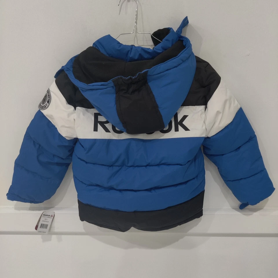 NWT DEFECT Reebok Boys' Active Bubble Puffer Jacket Size 7 Blue $80 GG004 - Image 2 of 3