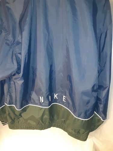 Maglione giacca a vento vintage Nike Big Blue Tag Logo Spell Out donna L 1/4 zip - Foto 7 di 8