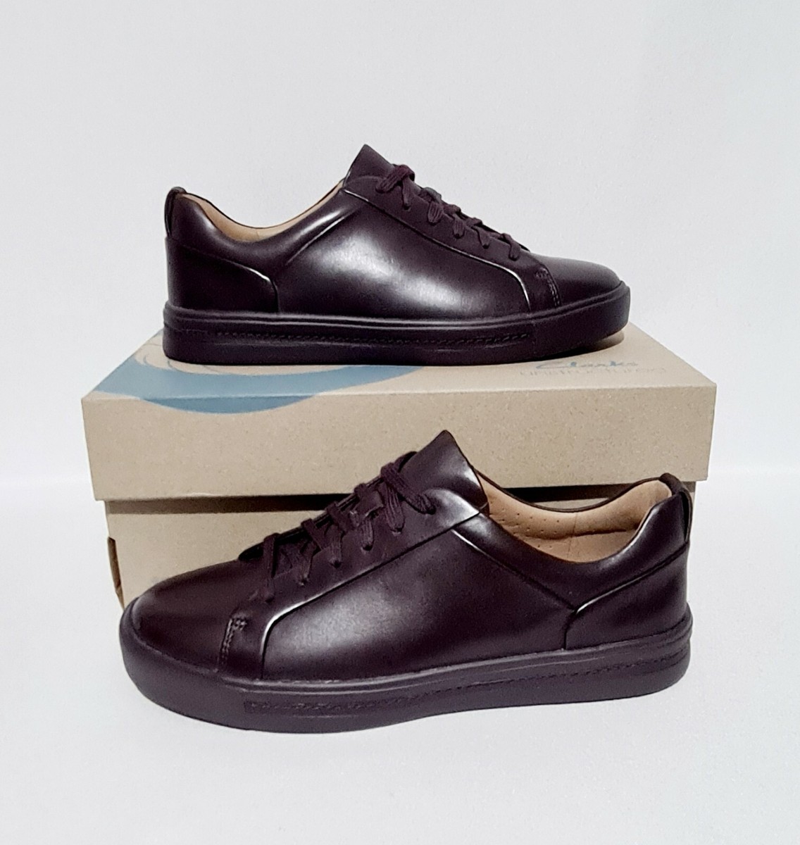 CLARKS UN MAUI LACE BROWN LEATHER SHOES UNSTRUCTURED CASUAL COMFORT - Main Image