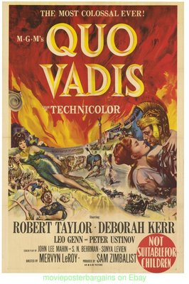 QUO VADIS MOVIE POSTER Original 1951 Folded AUSTRALIAN 27x40 Deborah Kerr