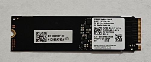 SAMSUNG 128GB SSD PM991 NVME PCIe 3.0 M.2 2280 MZVLQ128HBHQ-00000 MZ-VLQ1280 - Picture 1 of 2