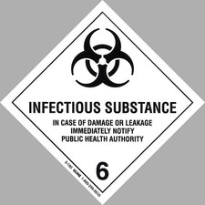 4 Infectious Substance Decal Dot Transportation Biohazard Sticker Warning Label