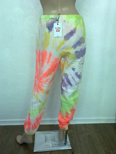 RE/DONE x HANES Neon Spiral Dye 80s Sweatpant Jogger SMALL Made In USA BNWT RARE - Picture 16 of 20