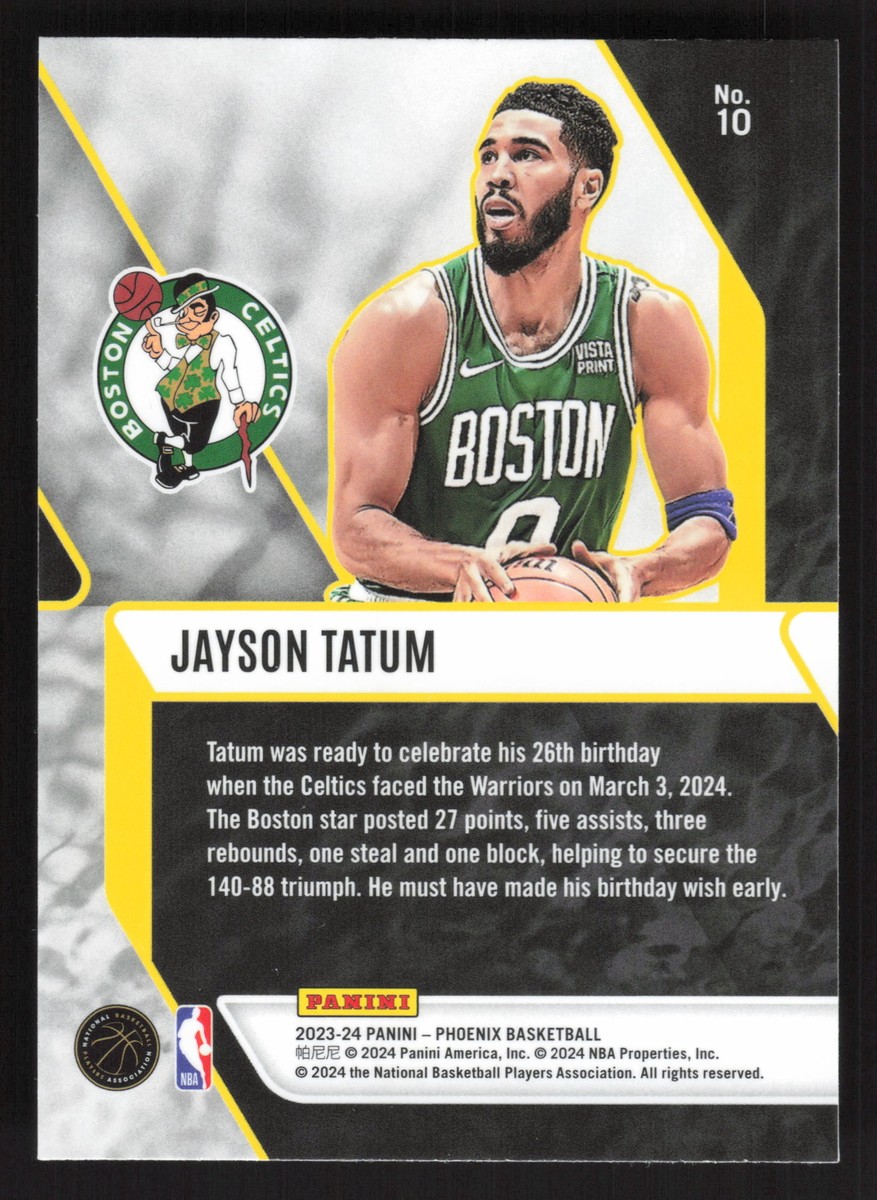 2023-24 Panini Phoenix #10 Jayson Tatum Fade To Black | eBay