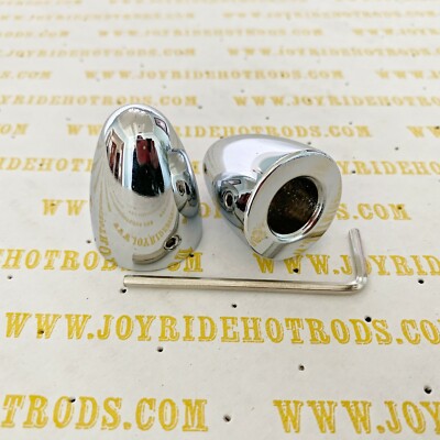 Custom Wiper Shaft Chrome Bullet Covers for 1/2