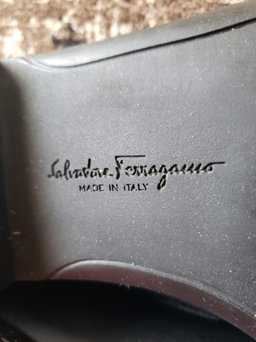 Salvatore Ferragamo FLORI Penny Loafer Black Metal Logo 11.5-E UK/12.5 US $1,200 - Picture 18 of 21