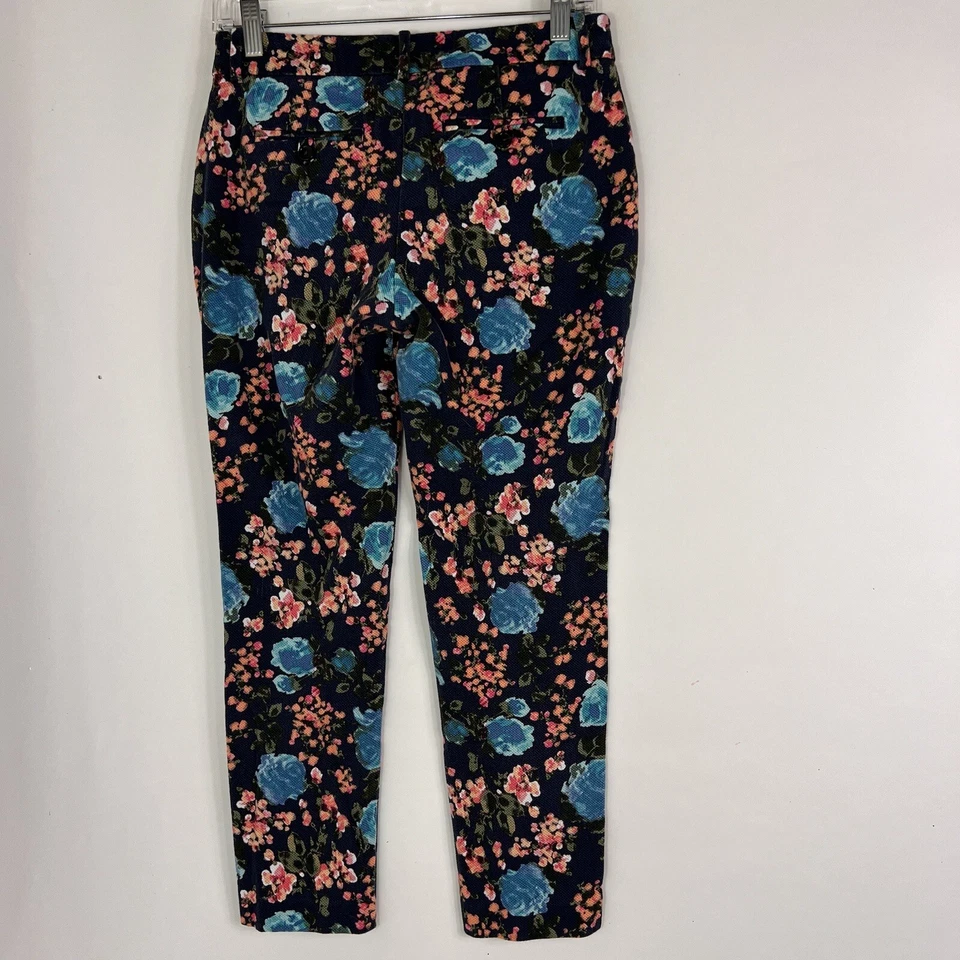 Calça Merona Feminina Tamanho 4 Cropped Skinny Clássica Cintura Média Floral Elástica - Imagem 4 de 4