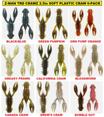 Z-Man TRD TubeZ 2.75 In 6pk Soft Plastic Ned Rig Tube Zman Bass Fishing Lure EBa - Foto 4