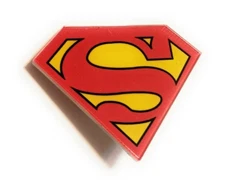 Classic SUPERMAN Logo Acrylic Pin Badge - Cosplay Retro DC collectible USA