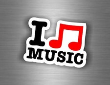 Adesivi adesivo sticker murali parete tuning auto moto i love music r1