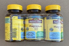 Nature Made Magnesium Citrate 250 mg, 60 Softgels per Bottle 3 Pack Exp 09/27