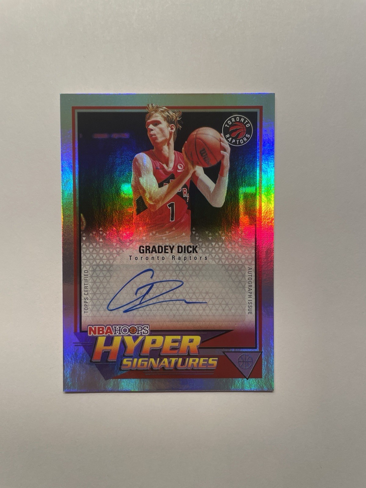2025-26 Topps Hoops Gradey Dick Hyper Signatures Auto Autograph #HHS-GD Raptors