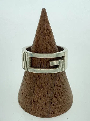 GUCCI Anello Ritagliato SV925 Misura 10 Argento Donna 1695MI