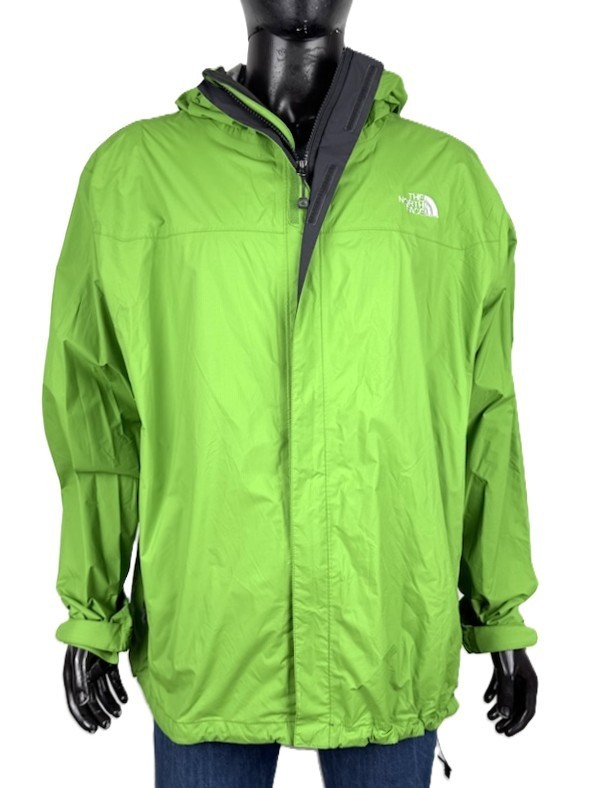 The North Face Giacca Uomo 2XL Verde Nylon Cappuccio Antivento Outdoor