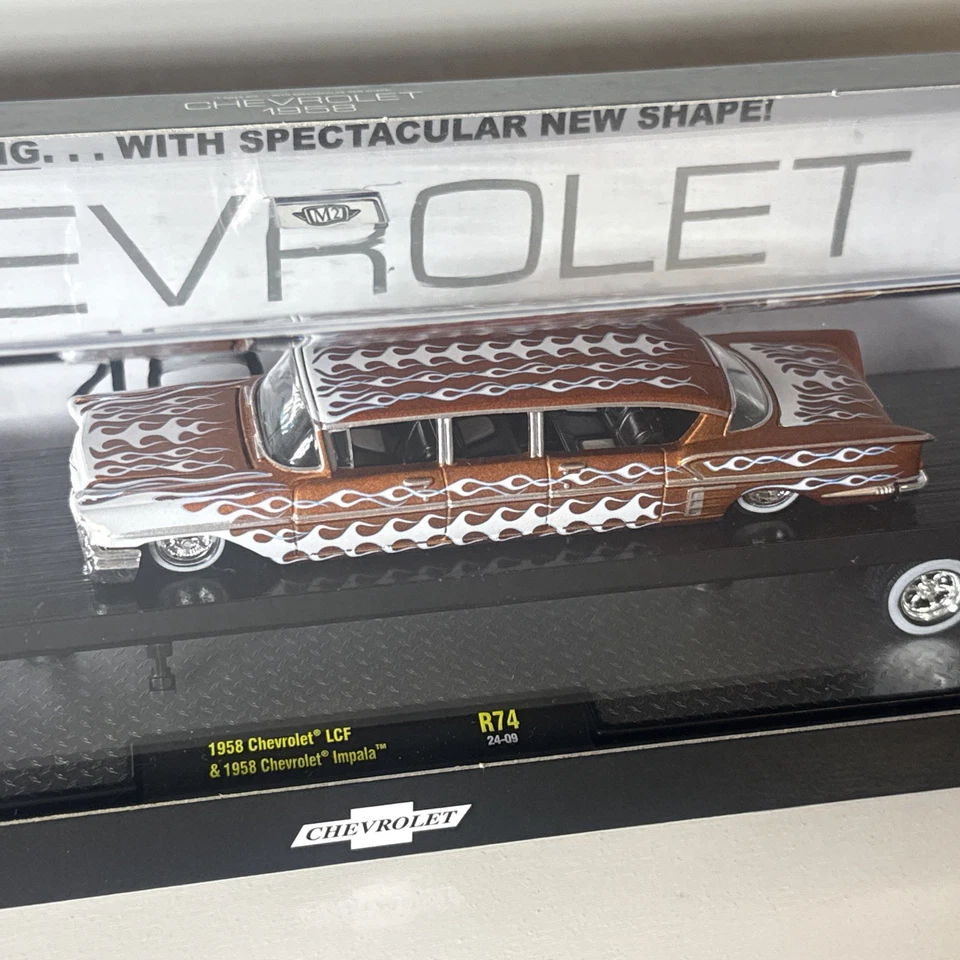 2024 M2 Machines 1958 CHEVROLET LCF & 1958 IMPALA R74 Super Lowrider Limo C25 - Image 3 of 4