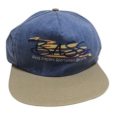 B.A.S.S. Bass Anglers Sportsman Society Fishing Fish Snapback Trucker Hat Cap