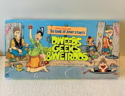 Dweebs Geeks and Weirdos Board Game Vintage 1988 Golden - Near Complete