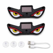Solar Powered Wireless Car Window LED Lights No Drill Demon Eye Light T1-RYW