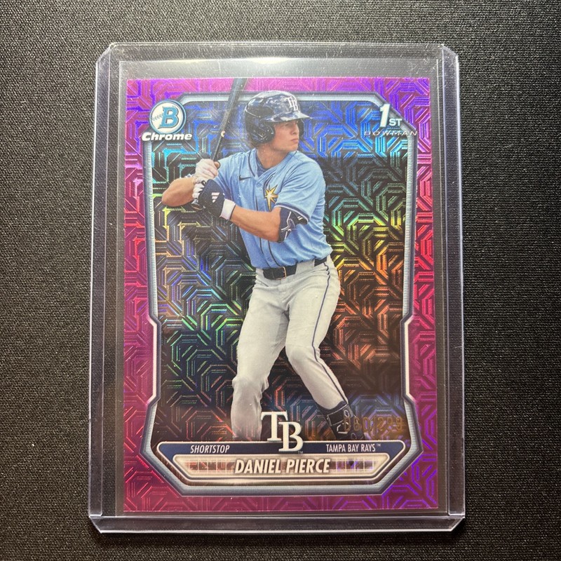 2026 Bowman 1st Baseball #BCP-77 Daniel Pierce Fuchsia Mojo /299 Tampa Bay Rays