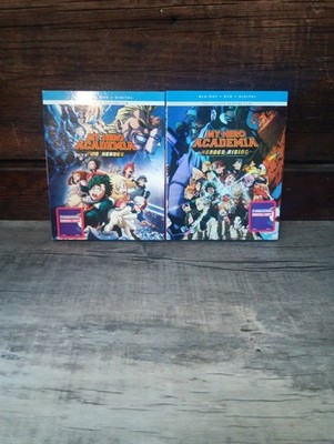 My Hero Academia Heroes Rising And Two Heroes Blu Ray+Dvd W/Slipcover