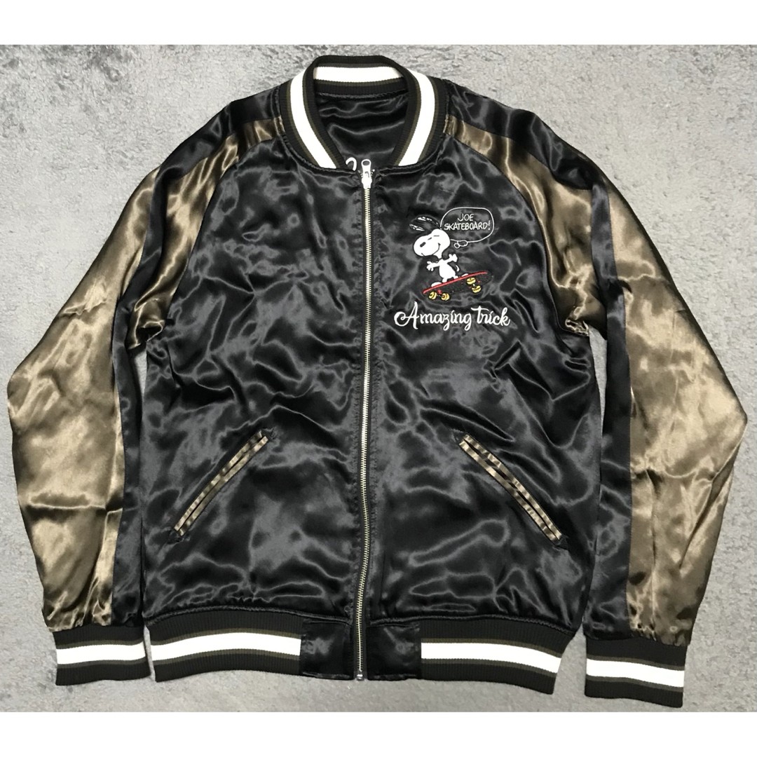 FLAGSTUFF PEANUTS Collaboration Black Rayon Embro… - image 2