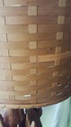 HUGE VINTAGE MID CENTURY CYPRESS KNEES LAMP & TABLE ORIGINAL BASKET WEAVE SHADE — photo 7