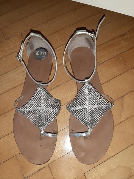 Women Dune Heels Silver 39 #3OX4
